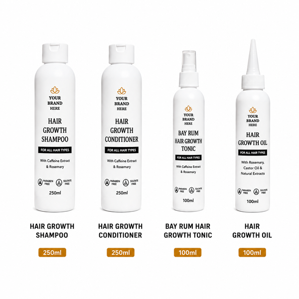 Hair Growth Combo – Business in a Box- 20 Products with Custom Labels
