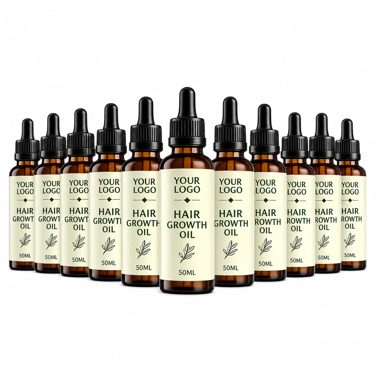 Bulk 10 x 50ml Hair Growth Oil with Custom Labels