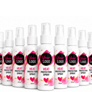 Bulk 10 x 100ml Heat Protection Spray with Custom Labels