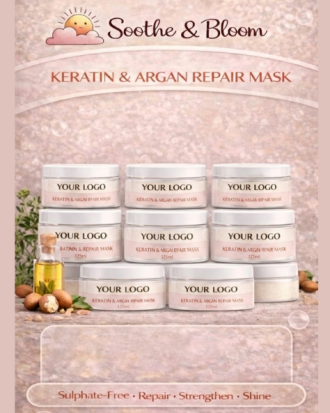 Bulk 10x 125ml  keratin and argan deep repair mask